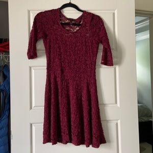 burgundy dress